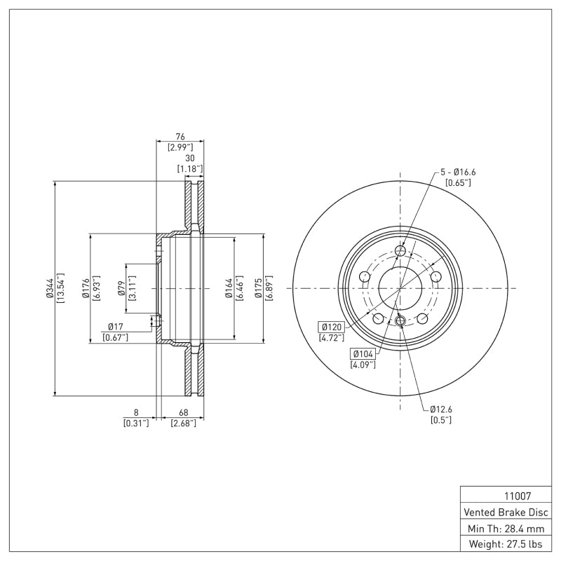 DFC 03-05 Land Rover Range Rover Front Brake Rotor