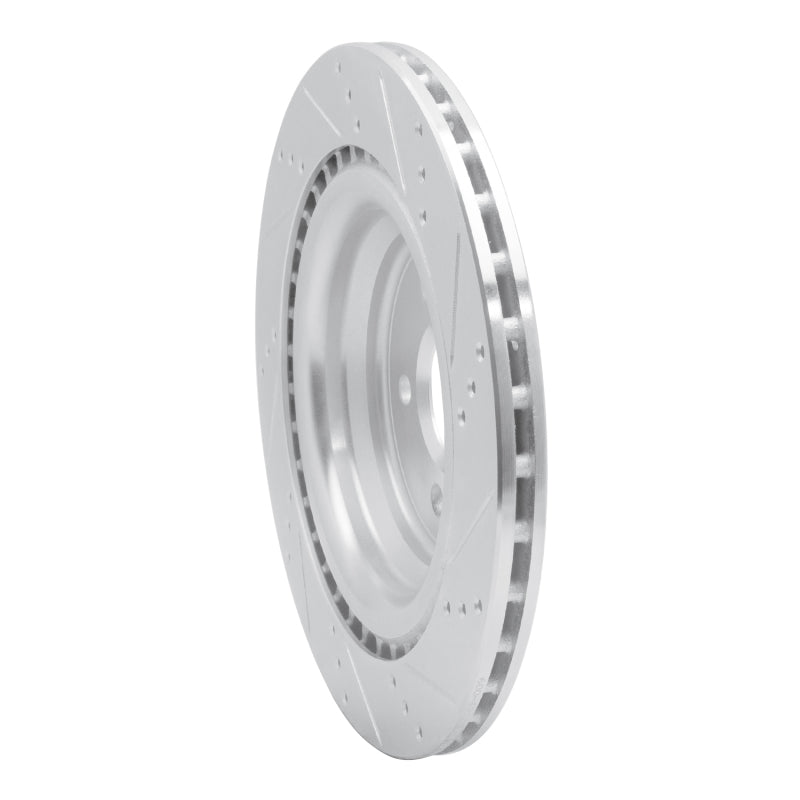 R1 Concepts R1 2013-2019 Mercedes-Benz GL450 Rear Left Drilled & Slotted Silver Brake Rotor