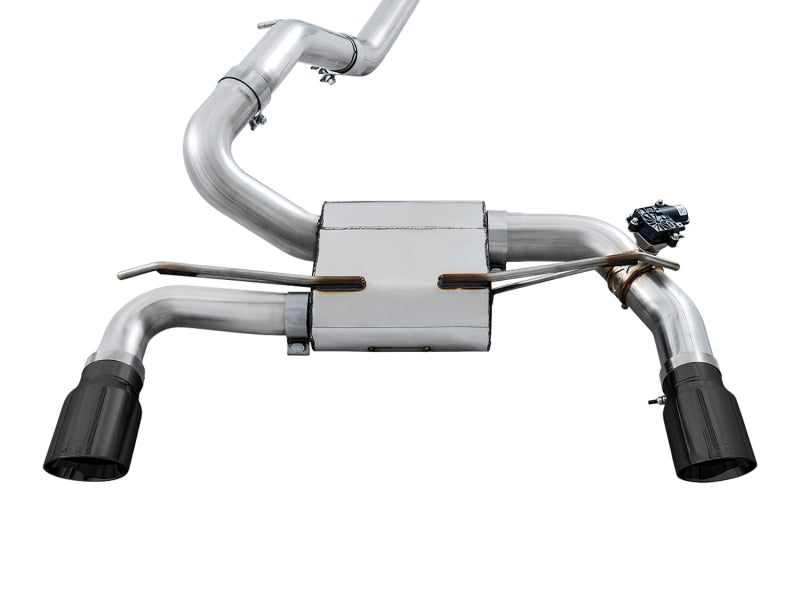 AWE Tuning Ford Focus RS SwitchPath Cat-Back Exhaust - Diamond Black Tips