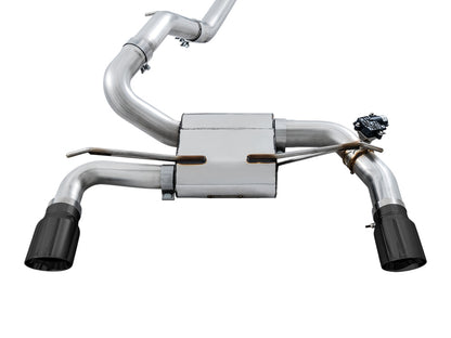 AWE Tuning Ford Focus RS SwitchPath Cat-Back Exhaust - Diamond Black Tips
