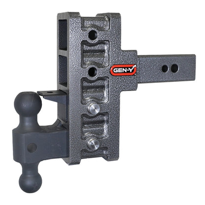 GEN-Y Hitch Gen-Y Mega Duty 2.5in Shank 6in Offset Drop 32K Hitch w/GH-0161 Dual-Ball/GH-0162 Pintle Lock