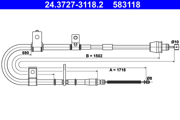 BOSCH 1987482583 Parking Brake Cable Pull