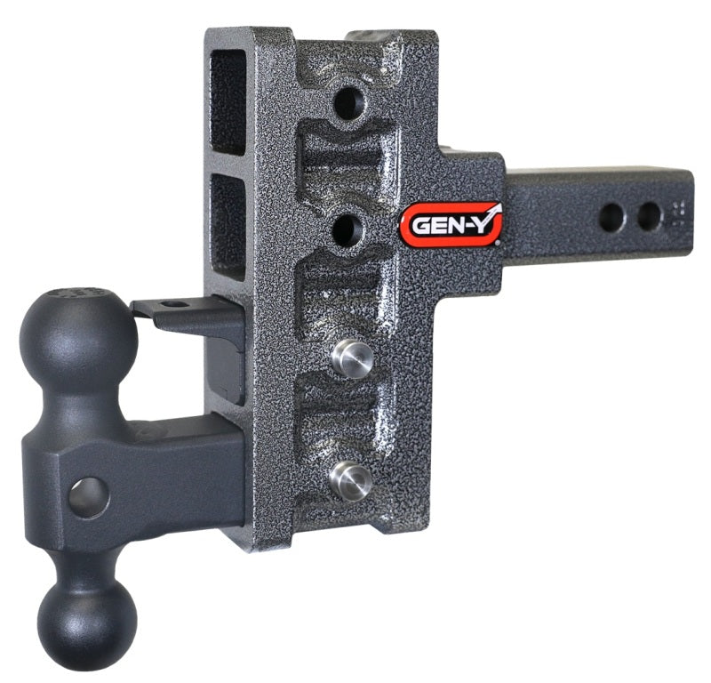 GEN-Y Hitch Gen-Y Mega Duty 2in Shank 5in Offset Drop 1.5K TW 10K Hitch w/GH-031 Dual-Ball/GH-032 Pintle Lock