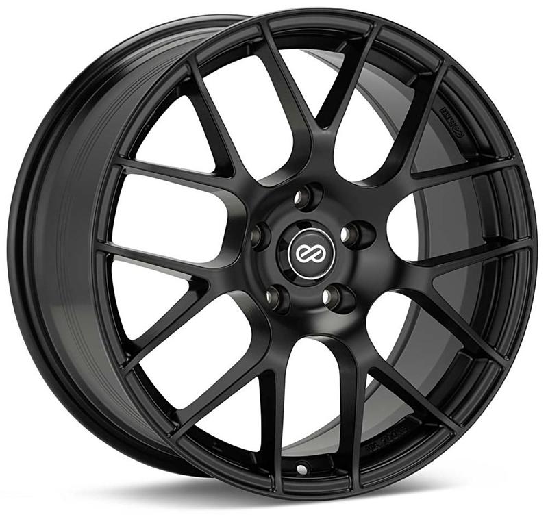 Enkei Raijin 18x9.5 35mm Offset 5x120 Bolt Pattern 72.6 Bore Diameter Matte Black Wheel