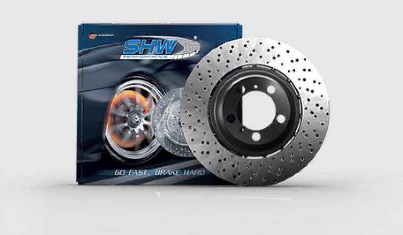 SHW Performance SHW 08-12 Audi R8 4.2L (Excl Ceramic Brakes) Front Drill-Dimp Lightweight Brake Rotor (420615301D)