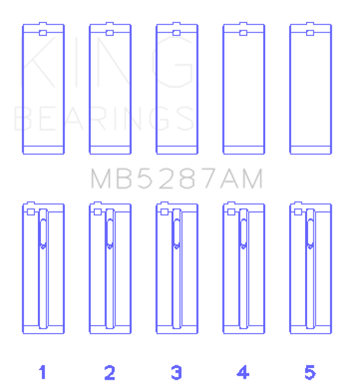 King Engine Bearings Toyota 1Zzfe (Size +1.0mm) Main Bearing Set