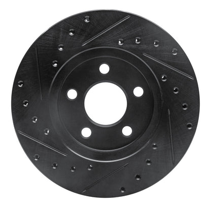 R1 Concepts R1 84-95 Chrysler Town & Country Front Right Drilled & Slotted Black Brake Rotor