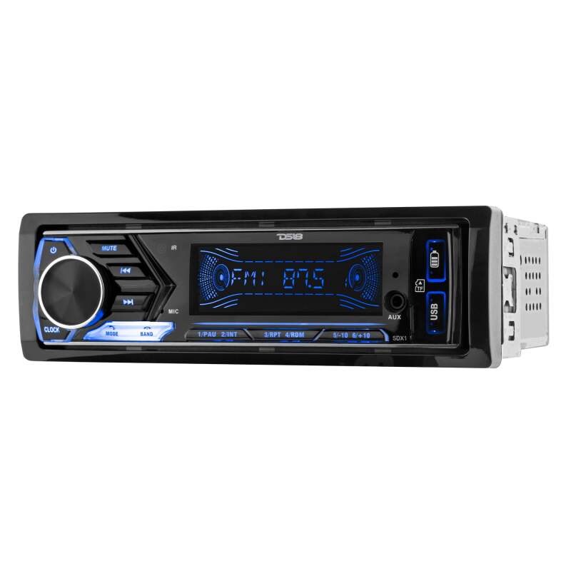 DS18 Single Din Headunit Mech-Less Player Receiver Dual USB 7 Volt Preouts
