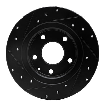 R1 Concepts R1 14-21 Mazda 6 Rear Right Drilled & Slotted Black Brake Rotor