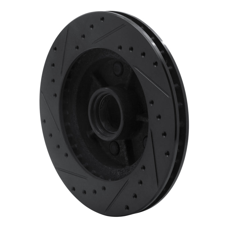 R1 Concepts R1 88-91 Chevrolet C1500 Front Right Drilled & Slotted Black Brake Rotor