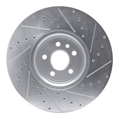 R1 Concepts R1 17-20 Jaguar F-Pace Front Left Drilled & Slotted Silver Brake Rotor