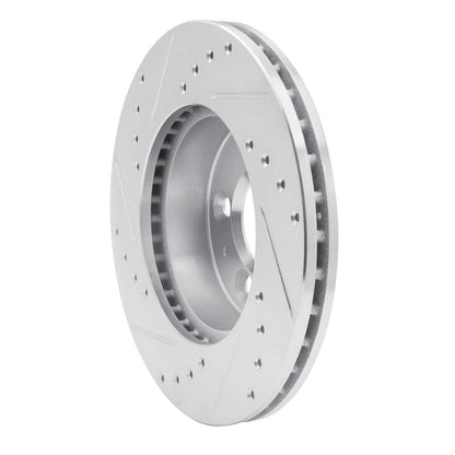 R1 Concepts R1 95-97 Ford Crown Victoria Front Right Drilled & Slotted Silver Brake Rotor