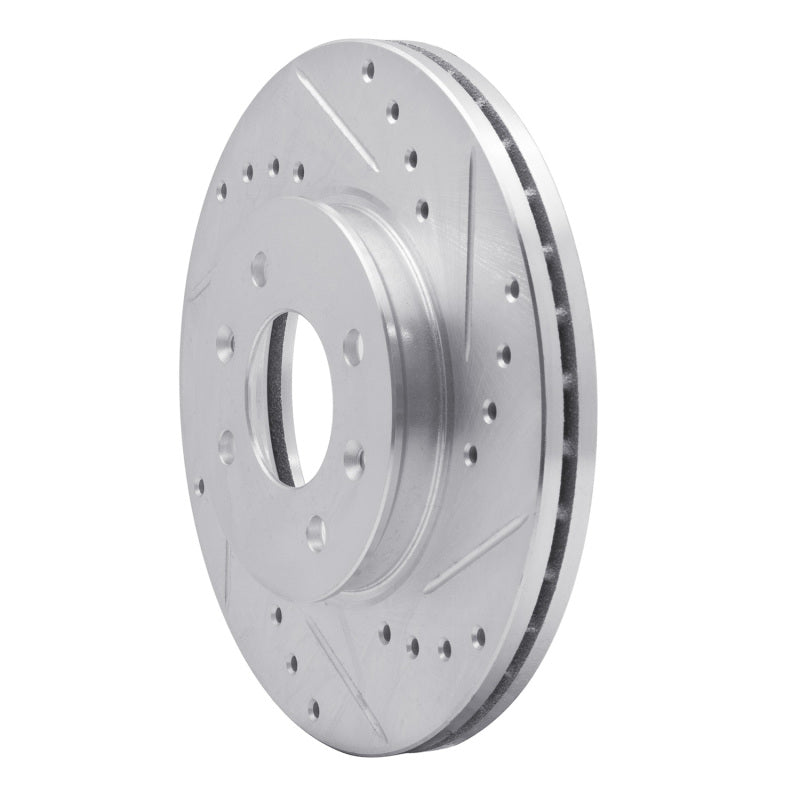 R1 Concepts R1 12-25 Dodge Attitude (Mexico) Front Right Drilled & Slotted Silver Brake Rotor