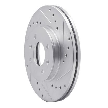 R1 Concepts R1 12-25 Dodge Attitude (Mexico) Front Right Drilled & Slotted Silver Brake Rotor