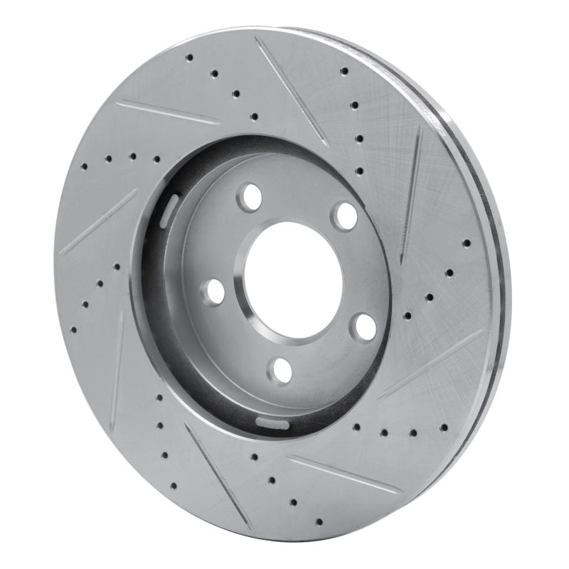 R1 Concepts R1 03-11 Ford Crown Victoria Front Left Drilled & Slotted Silver Brake Rotor