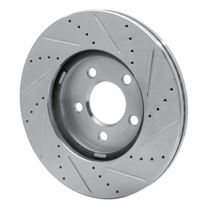 R1 Concepts R1 03-11 Ford Crown Victoria Front Left Drilled & Slotted Silver Brake Rotor