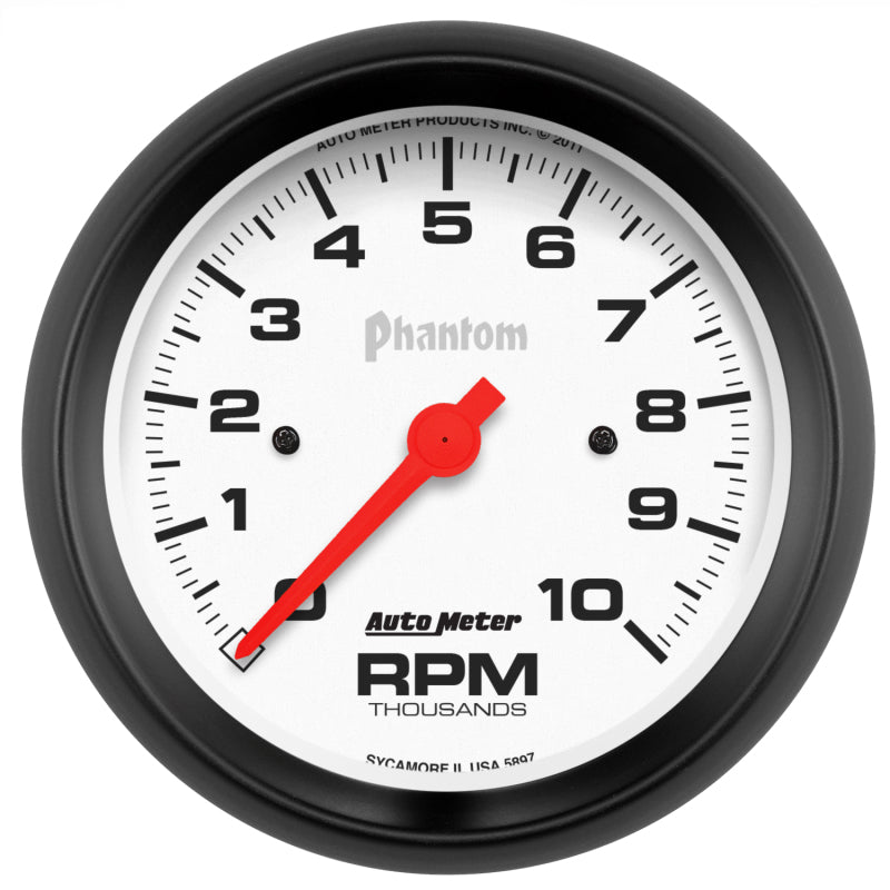 Autometer Phantom 3-3/8in 10000 PRM In-Dash Single Range Tachometer