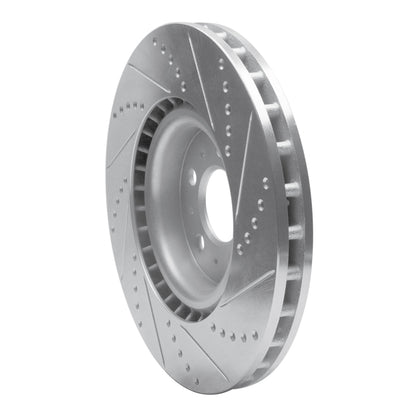 R1 Concepts R1 04-07 Volvo V70 Front Left Drilled & Slotted Silver Brake Rotor