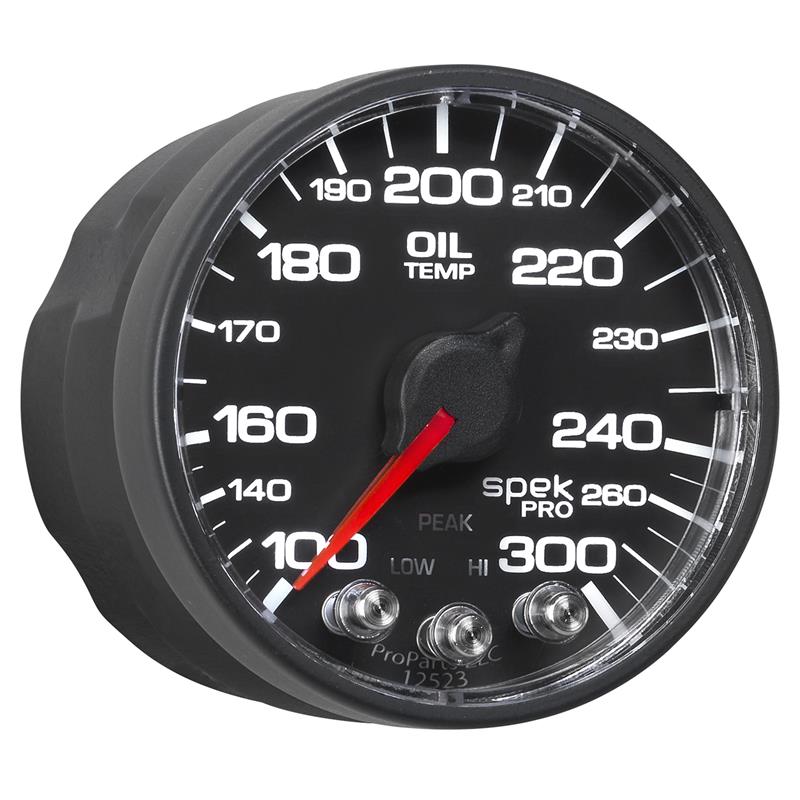 Autometer Spek-Pro 52.4mm 100-300 F Deg Digital Stepper Motor Oil Temp Gauge