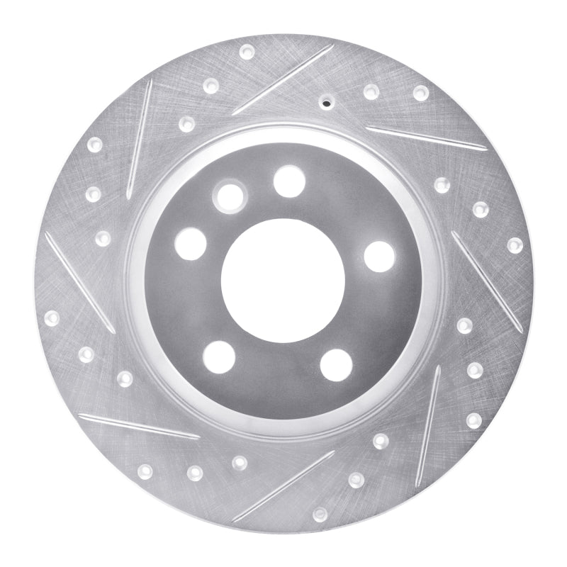 R1 Concepts R1 01-03 Volkswagen EuroVan Rear Left Drilled & Slotted Silver Brake Rotor