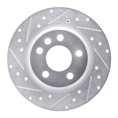 R1 Concepts R1 01-03 Volkswagen EuroVan Rear Left Drilled & Slotted Silver Brake Rotor