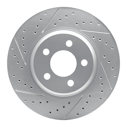 R1 Concepts R1 67-70 Chevrolet Biscayne Front Left Drilled & Slotted Geo-Carbon Rotor