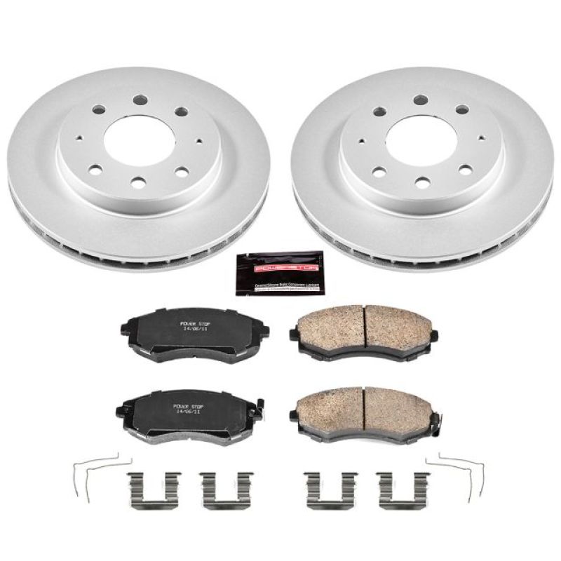 PowerStop Power Stop 98-01 Hyundai Elantra Front Z17 Evolution Geomet Coated Brake Kit