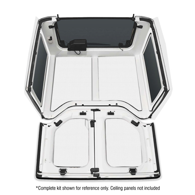 DEI 11-18 Jeep Wrangler JK 2-Door Boom Mat Rear Side Window Trim - 2 Piece - White