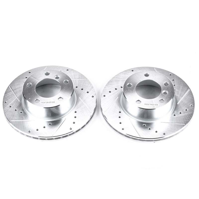 PowerStop Power Stop 01-03 BMW 525i Front Evolution Drilled & Slotted Rotors - Pair