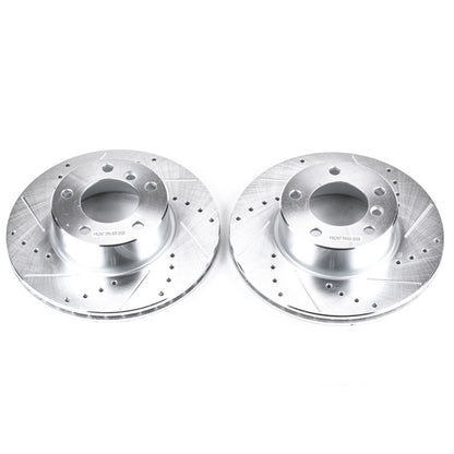 PowerStop Power Stop 01-03 BMW 525i Front Evolution Drilled & Slotted Rotors - Pair