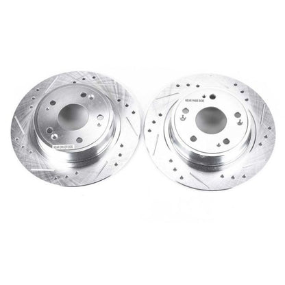 PowerStop Power Stop 16-19 Acura ILX Rear Evolution Drilled & Slotted Rotors - Pair