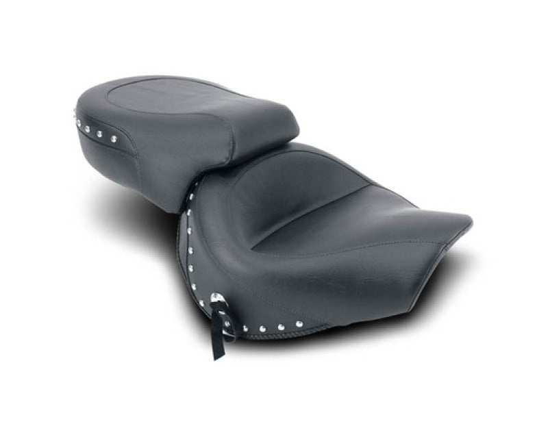 Mustang Motorcycle Mustang 98-03 Honda VT750 Ace Wide Touring 2PC Seat w/Studs- Black