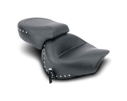 Mustang Motorcycle Mustang 98-03 Honda VT750 Ace Wide Touring 2PC Seat w/Studs- Black