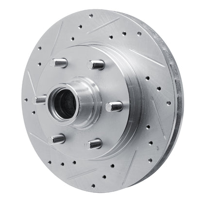 R1 Concepts R1 88-96 Chevrolet C2500 Front Left Drilled & Slotted Silver Brake Rotor