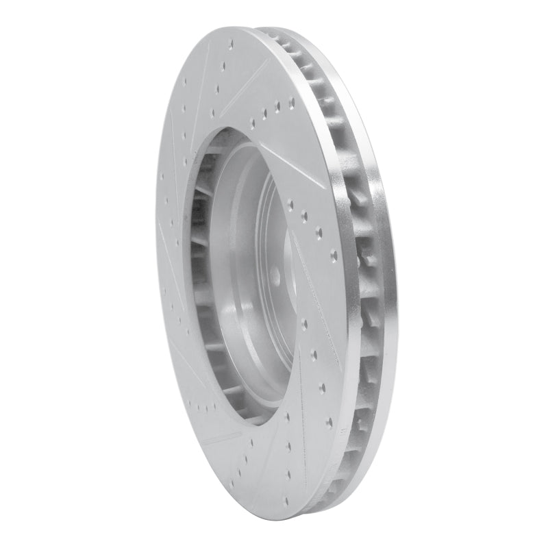 R1 Concepts R1 03-18 Porsche Cayenne Right Front Drilled & Slotted Silver Brake Rotor