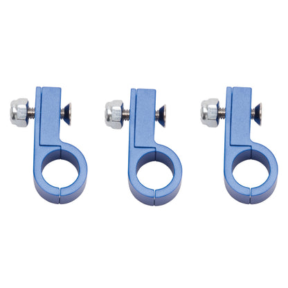 Russell Line Clamp For - 8 Tubing Blue Anodize (3 Pack)
