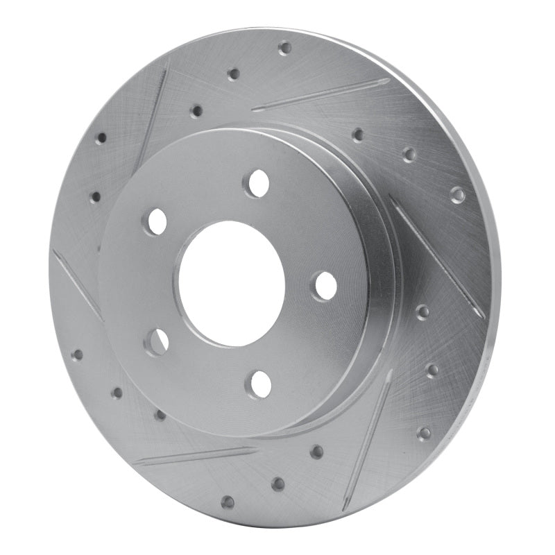 R1 Concepts R1 04-12 Chevrolet Malibu Rear Left Drilled & Slotted Silver Brake Rotor