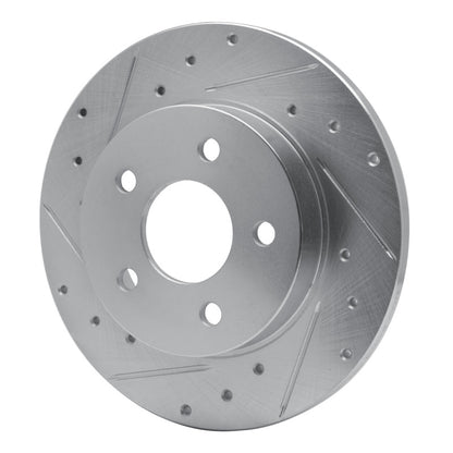 R1 Concepts R1 04-12 Chevrolet Malibu Rear Left Drilled & Slotted Silver Brake Rotor