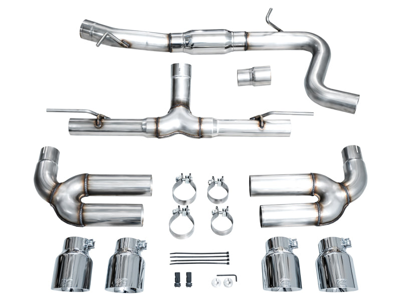 AWE Tuning 22-24 Audi 8Y S3 Track Edition Exhaust - Chrome Silver Tips