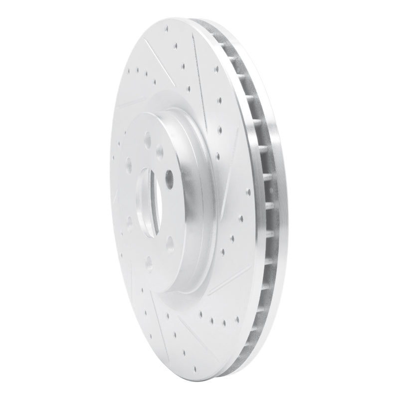 R1 Concepts R1 10-16 Cadillac SRX Front Right Drilled & Slotted Silver Brake Rotor