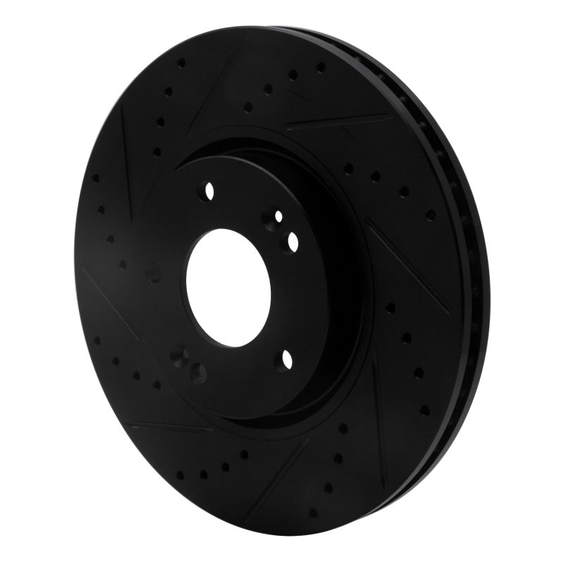R1 Concepts R1 05-24 Hyundai CRETA (Mexico) Front Left Drilled & Slotted Black Brake Rotor