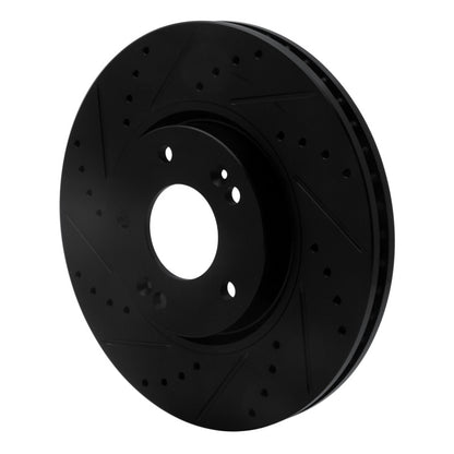 R1 Concepts R1 05-24 Hyundai CRETA (Mexico) Front Left Drilled & Slotted Black Brake Rotor