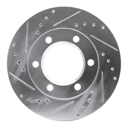 R1 Concepts R1 71-91 Chevrolet V10 & V1500 Suburban Front Left Drilled & Slotted Silver Brake Rotor