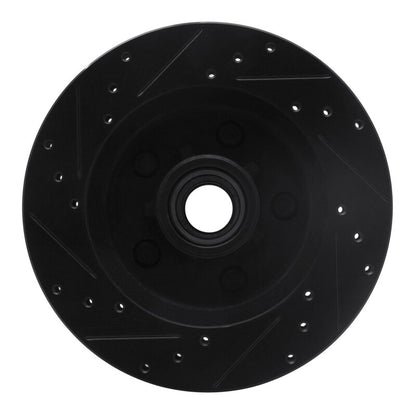 R1 Concepts R1 88-94 Chevrolet C1500 Front Right Drilled & Slotted Black Brake Rotor