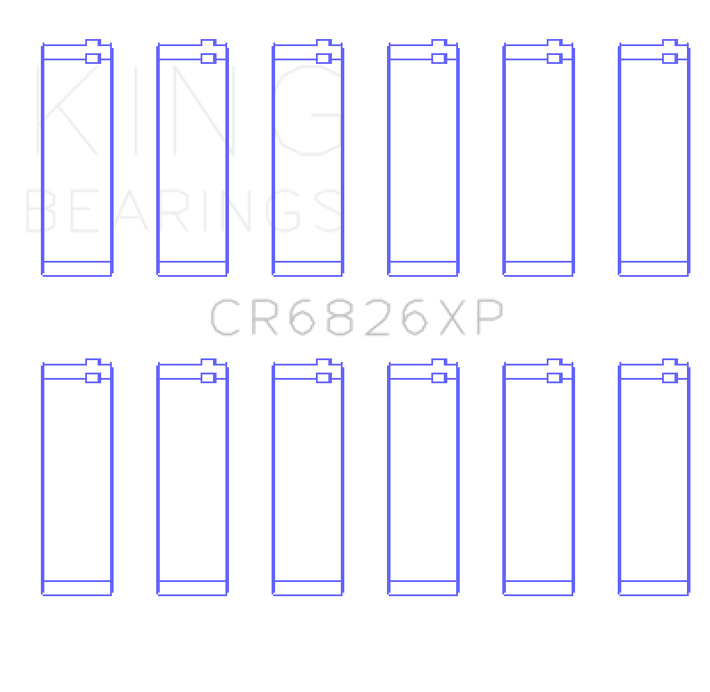 King Engine Bearings Gm/Holden 3.6 Lf4/Lfx/Lgx (Size +.026mm) Connecting Rod Bearing Set