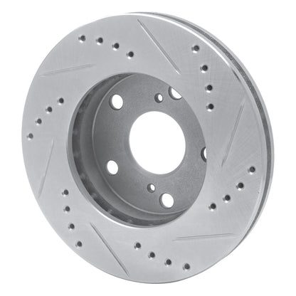 R1 Concepts R1 92-01 Toyota Camry Front Left Drilled & Slotted Silver Brake Rotor