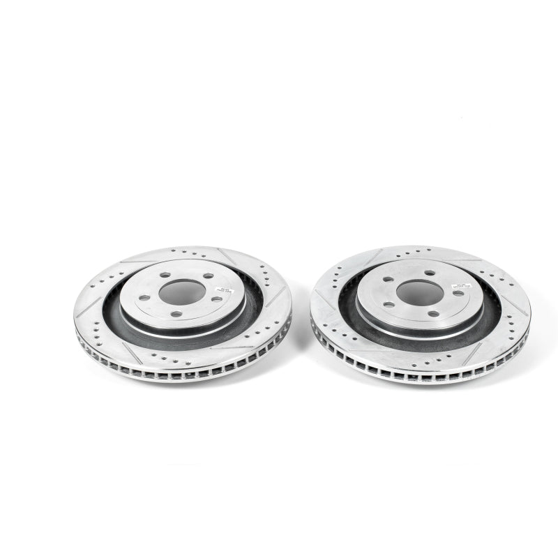 PowerStop Power Stop 15-19 Ford Mustang Rear Evolution Drilled & Slotted Rotors - Pair