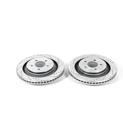 PowerStop Power Stop 15-19 Ford Mustang Rear Evolution Drilled & Slotted Rotors - Pair