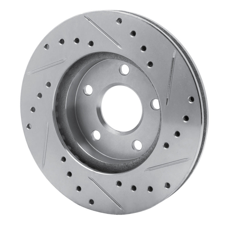 R1 Concepts R1 82-84 Buick SKYHAWK Front Left Drilled & Slotted Silver Brake Rotor