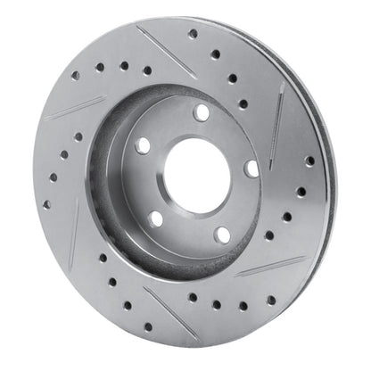 R1 Concepts R1 82-84 Buick SKYHAWK Front Left Drilled & Slotted Silver Brake Rotor